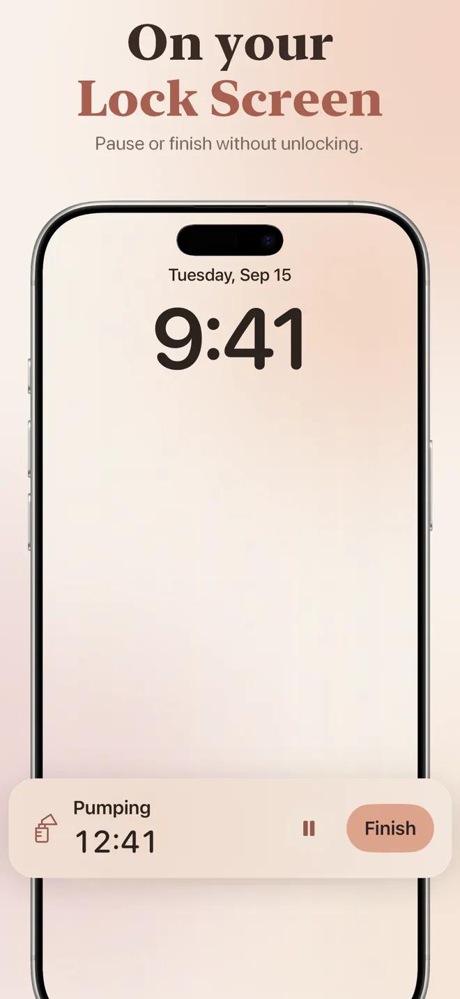 On your Lock Screen: pause or finish without unlocking